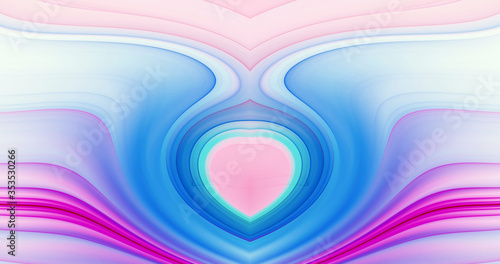 Abstract color lines create 3D rendering patterns