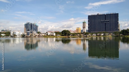 Kuala Lumpur  Malaysia- 30 December 2019  view of Ampang Hilir Lake Garden located at Desa Pahlawan  Kuala Lumpur