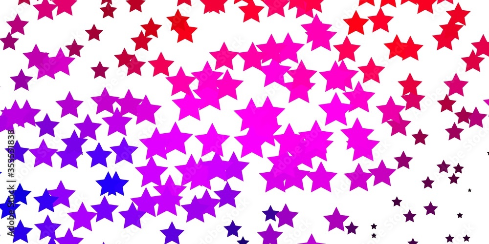Light Pink, Red vector layout with bright stars. Blur decorative design in simple style with stars. Theme for cell phones.