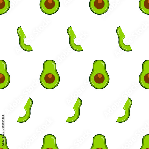 avocado seamless pattern vector