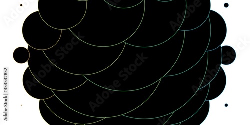 Light Blue  Yellow vector backdrop with dots. Abstract decorative design in gradient style with bubbles. New template for a brand book.