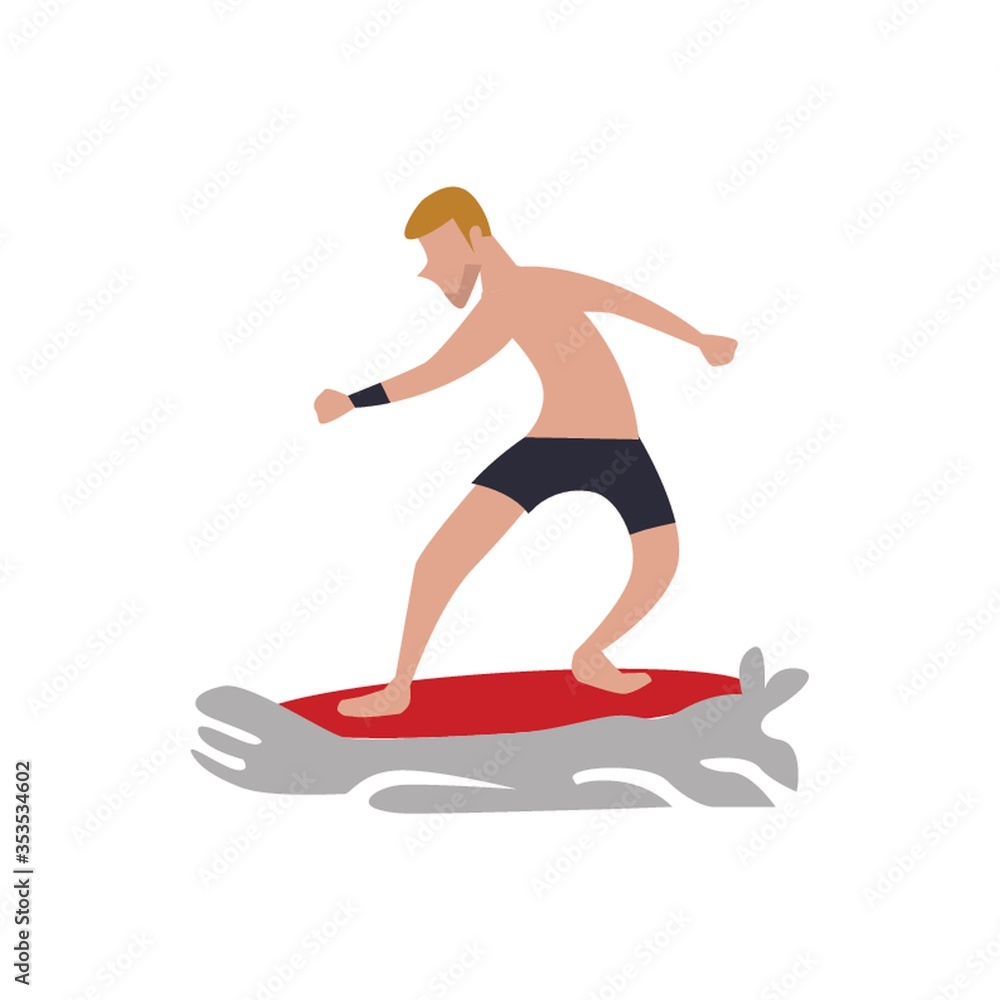 Man surfing