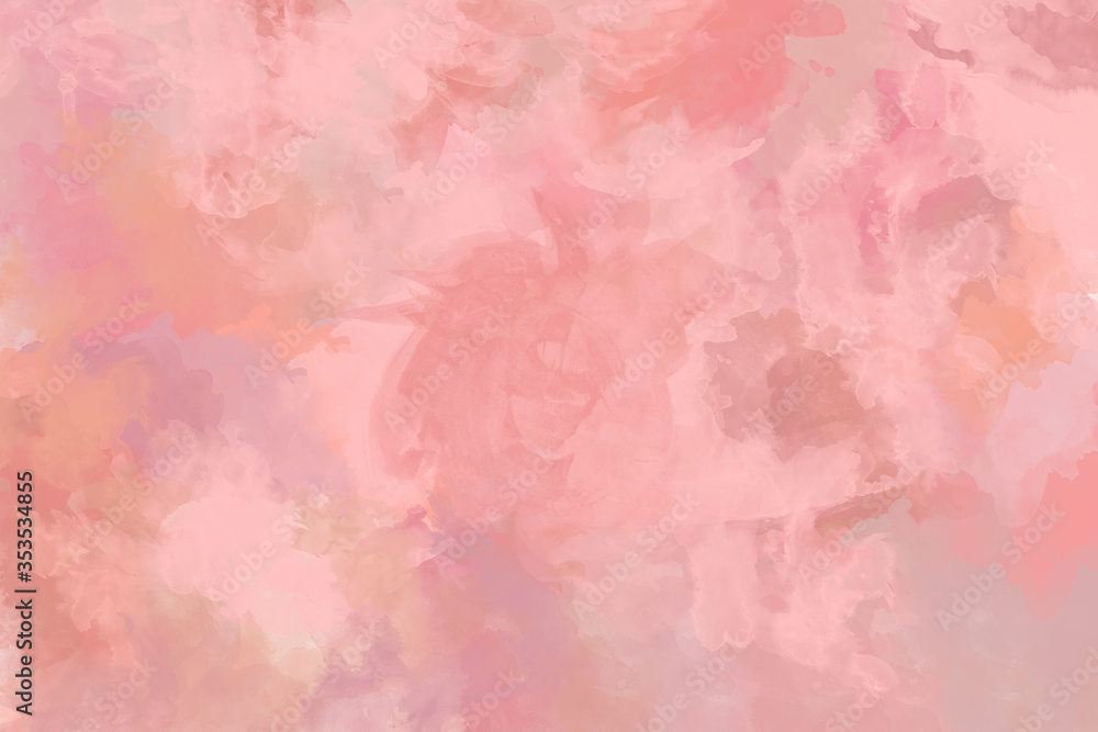 Paper with pink watercolor paint applied to the entire screen Paper with pink watercolor paint applied to the entire screen