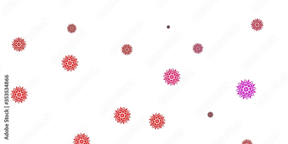 Light Purple, Pink vector doodle background with flowers. Light Purple, Pink vector doodle background with flowers.