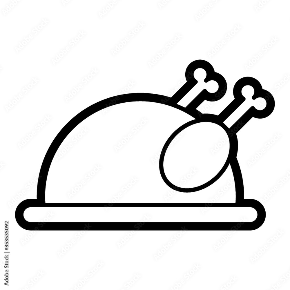 Roasted chicken on a plate Roasted chicken on a plate