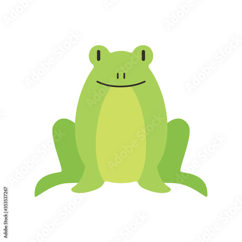 cute frog animal vector