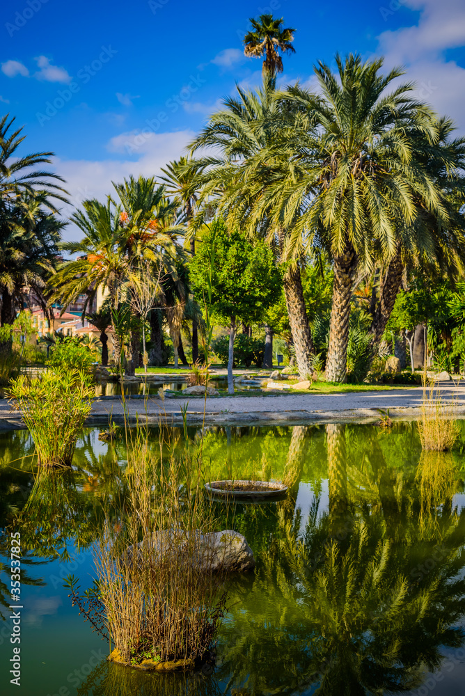 City Park. Elche, province of Alicante. Spain