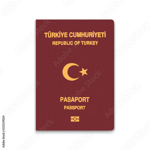 Passport of Turkey. Vector illustration
