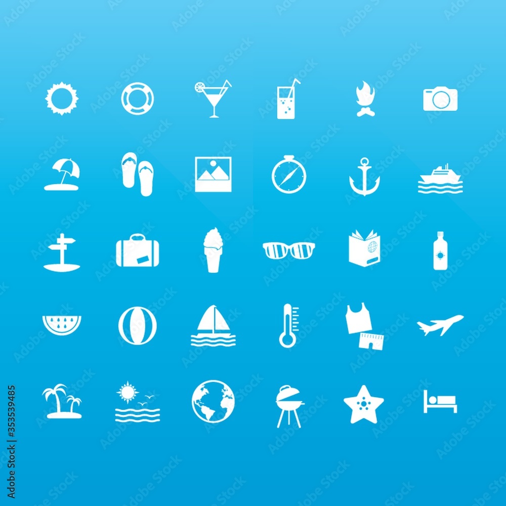 Summer icon set Summer icon set