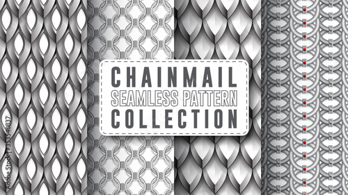 Chain mail Seamless Pattern Collection