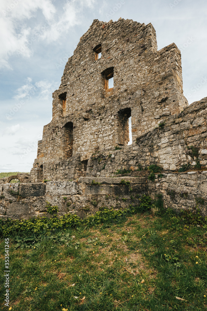 Remains of the old Castle ruin Hohenurach in Germany, with a dramatc sky. Remains of the old Castle ruin Hohenurach in Germany, with a dramatc sky.