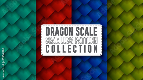 dragon scale seamless pattern collection
