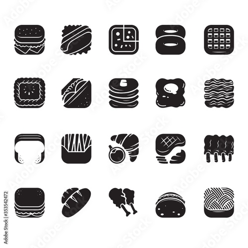 Collection of food icons