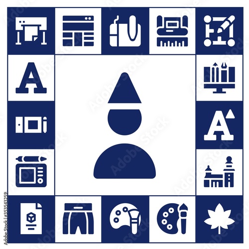 Modern Simple Set of typography Vector filled Icons
