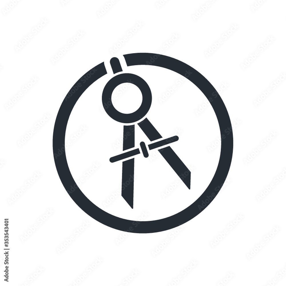 Drawing compass icon Drawing compass icon