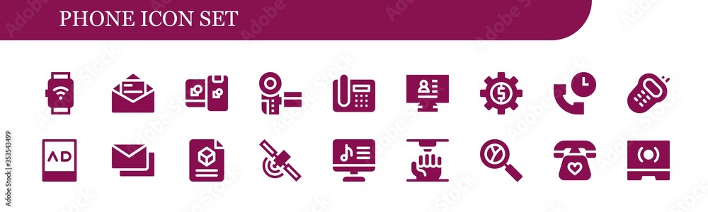 Modern Simple Set of phone Vector filled Icons Modern Simple Set of phone Vector filled Icons