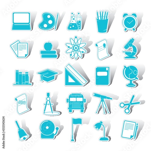 Set of educational icons
