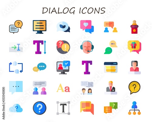 dialog icon set