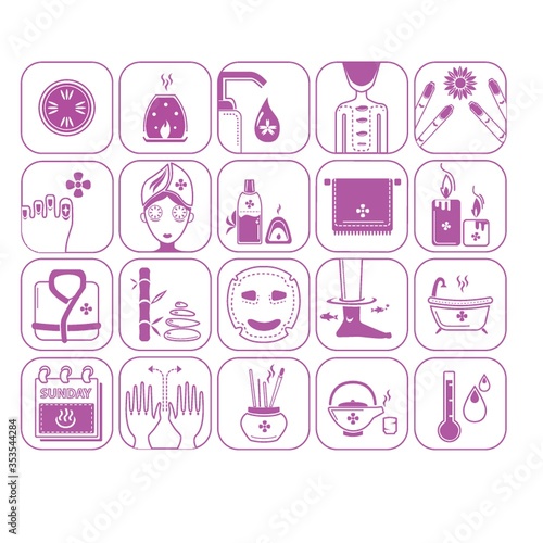 Set of spa icons