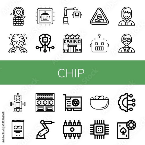 chip icon set