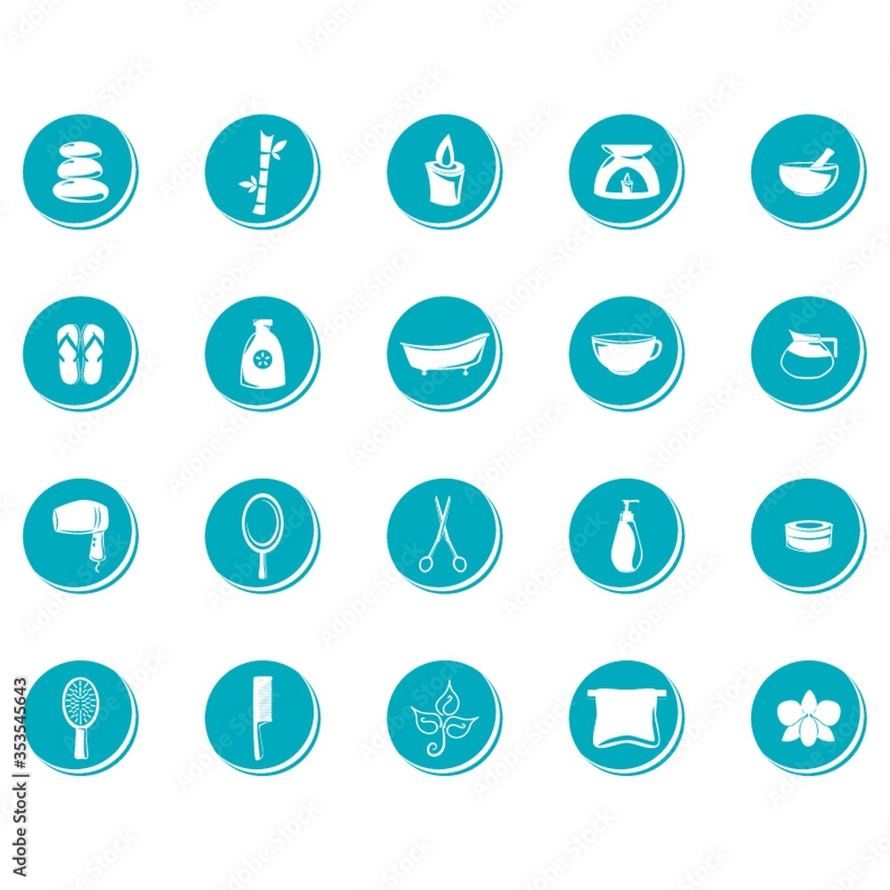 Set of spa icons Set of spa icons