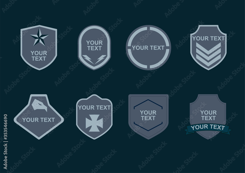 set of badge labels