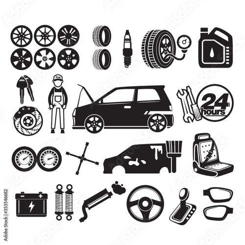 Car service icons