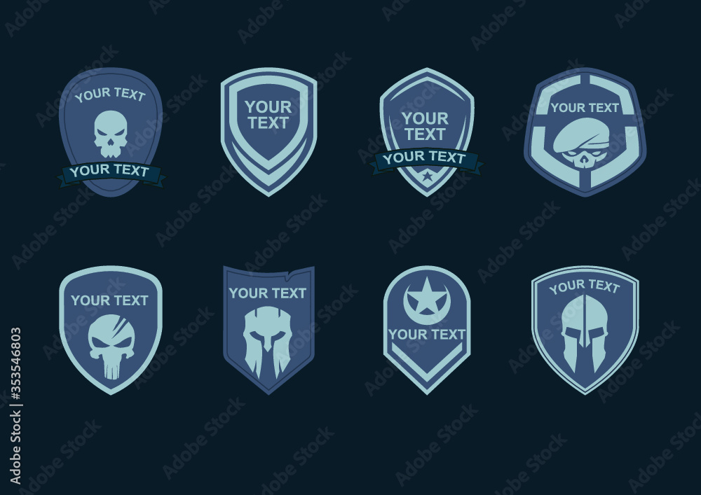 set of badge labels set of badge labels