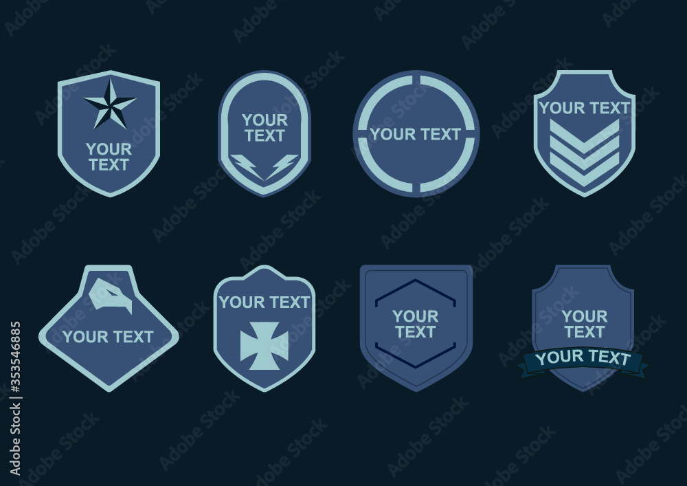 set of badge labels set of badge labels
