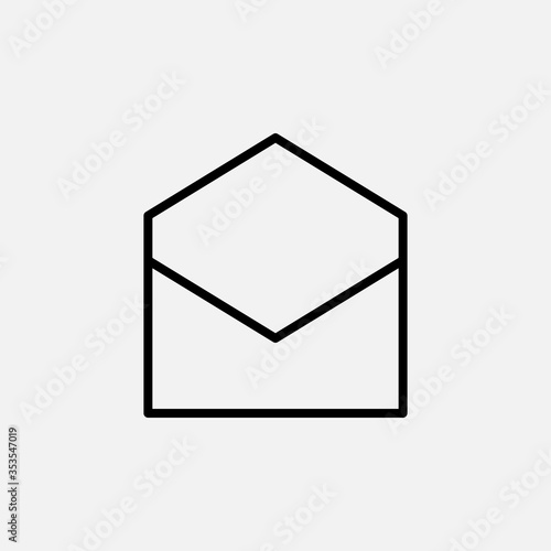 Email line icon. Envelope and message, mail symbol. logo. Outline design editable stroke. For yuor design. Stock - Vector illustration. photo