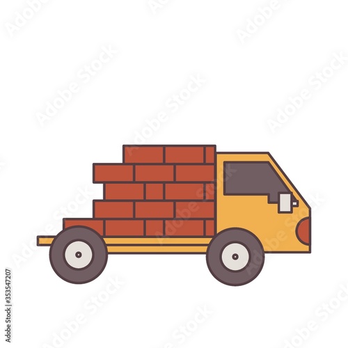 Truck with bricks