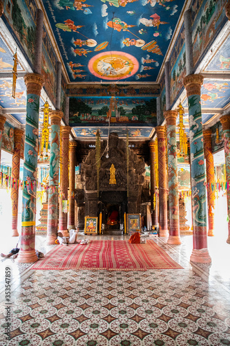 Принти на полотні inside Nokorbachey temple (Nokor Bachey pagoda), Kampong Cham, Cambodia