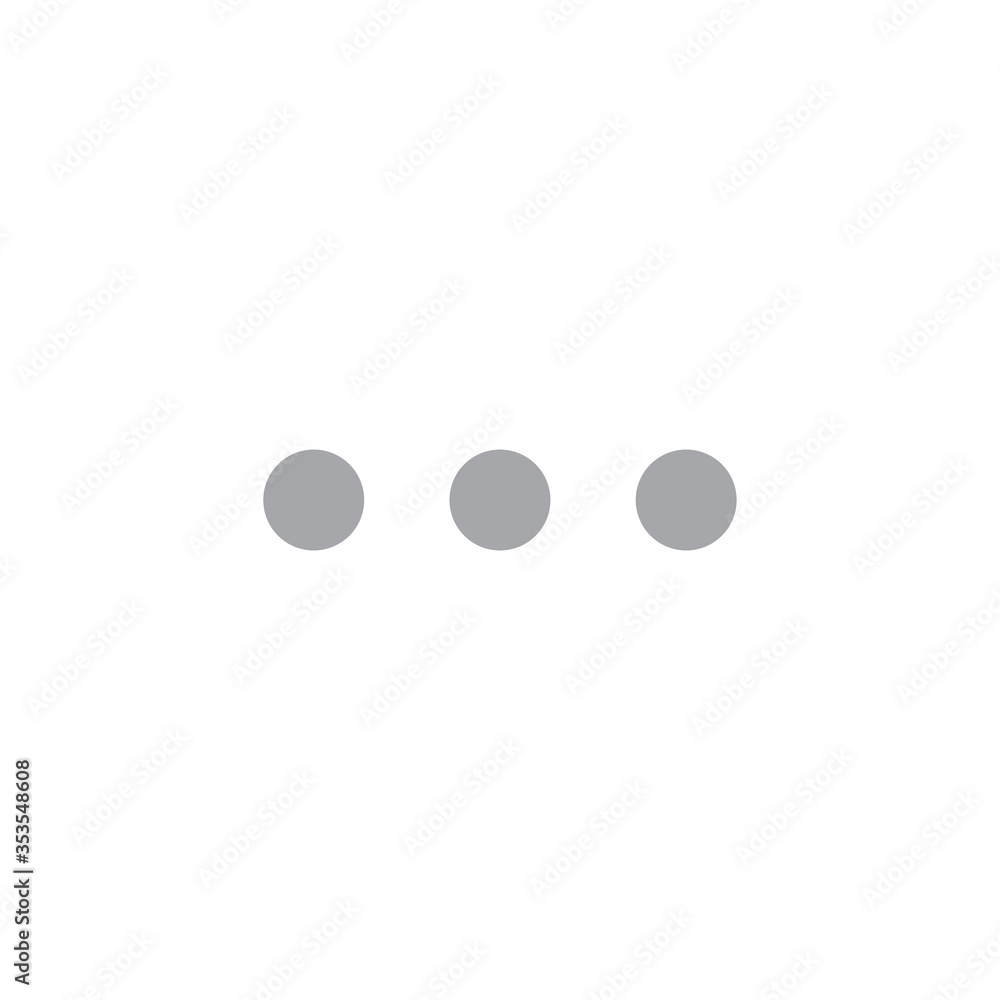 More Menu Icon Isolated On White Background. Three Dots Symbol Modern Simple Vector For Web Site Or Mobile App More Menu Icon Isolated On White Background. Three Dots Symbol Modern Simple Vector For Web Site Or Mobile App