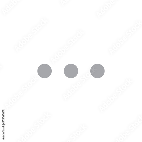 More Menu Icon Isolated On White Background. Three Dots Symbol Modern Simple Vector For Web Site Or Mobile App