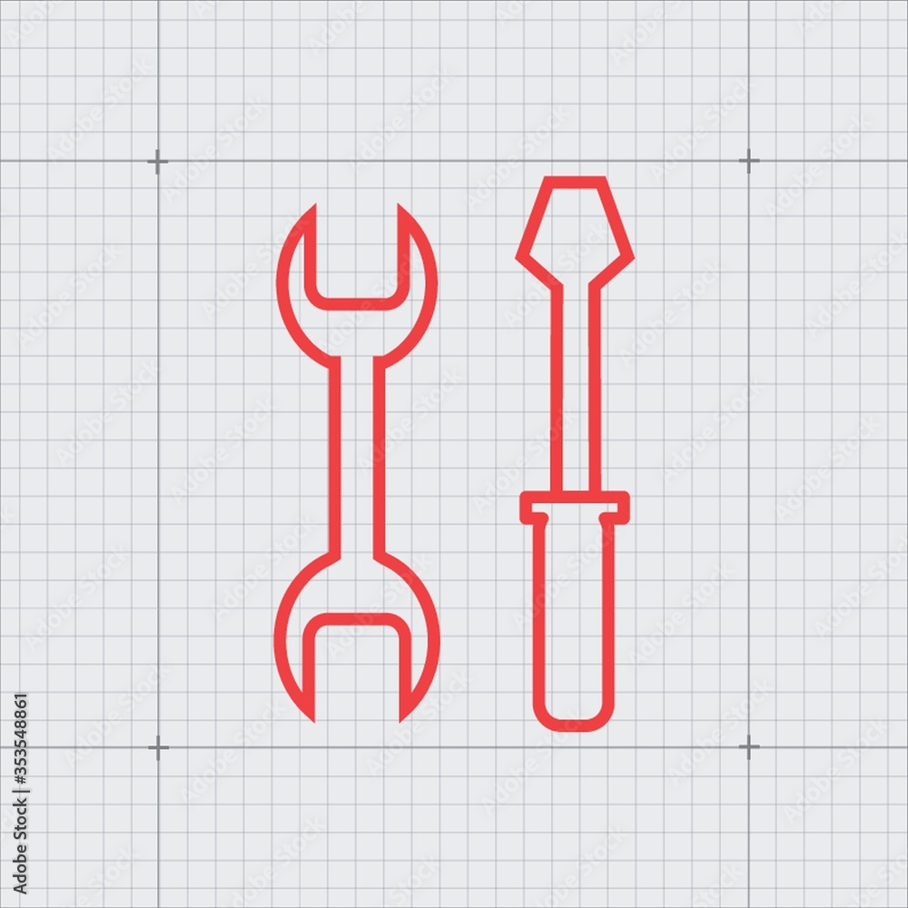 Wrench and screwdriver Wrench and screwdriver