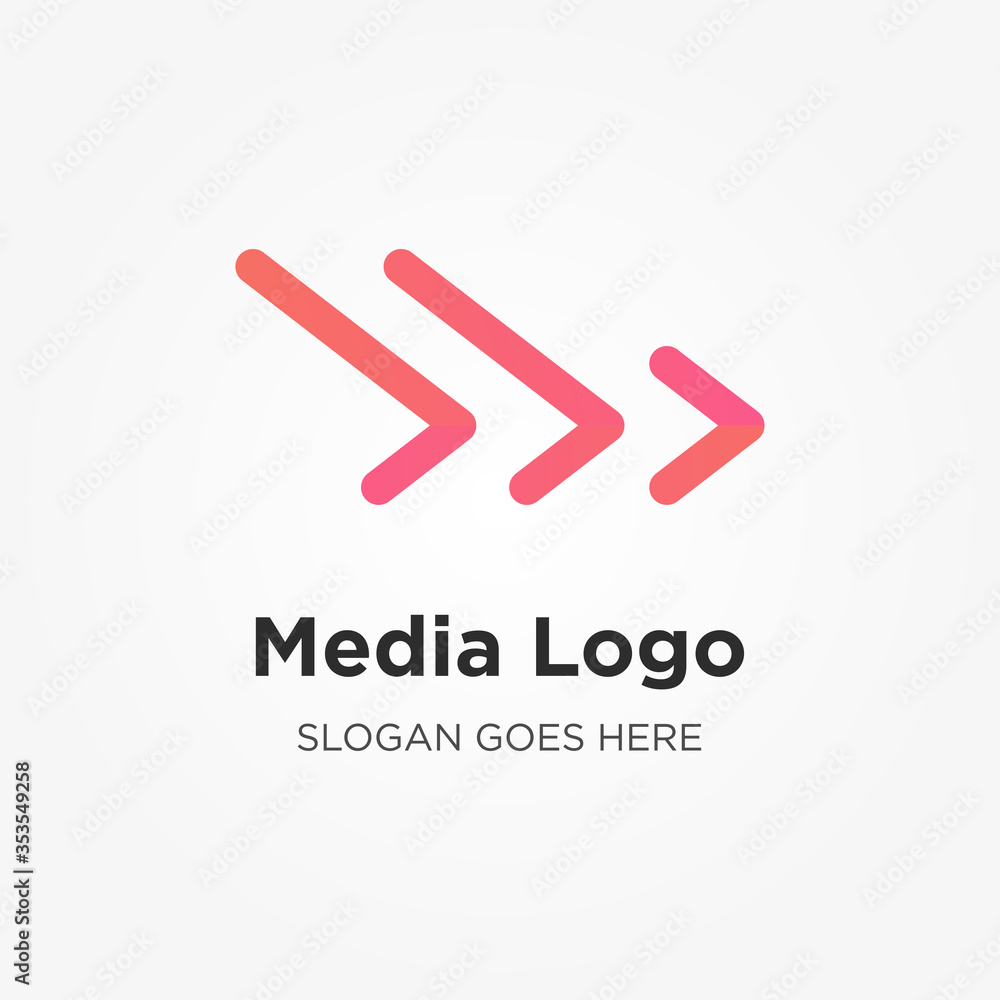Abstract Modern Play Logo. Play Button Media Player Logo for your business Abstract Modern Play Logo. Play Button Media Player Logo for your business