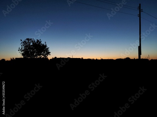 sunset in the city