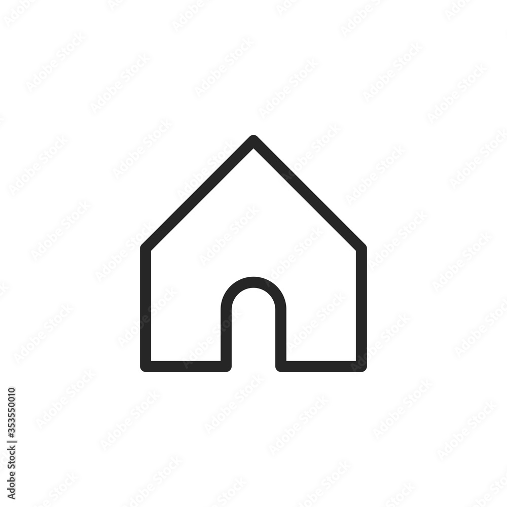 Home Page Social Media Icon Isolated On White Background. Home Button Symbol Modern Simple Vector For Web Site Or Mobile App Home Page Social Media Icon Isolated On White Background. Home Button Symbol Modern Simple Vector For Web Site Or Mobile App