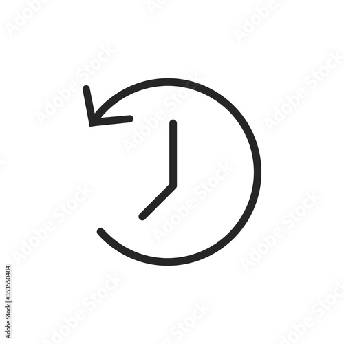 Archive Icon Isolated On White Background. Clock Symbol Modern Simple Vector For Web Site Or Mobile App