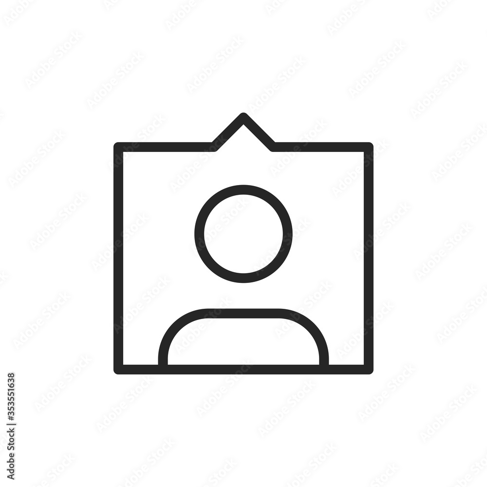 Profile Social Media Icon Isolated On White Background. User Symbol Modern Simple Vector For Web Site Or Mobile App Profile Social Media Icon Isolated On White Background. User Symbol Modern Simple Vector For Web Site Or Mobile App