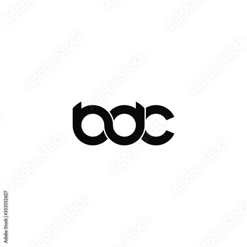 bdc letter original monogram logo design