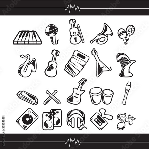 Collection of musical instruments