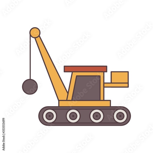 Excavator crane