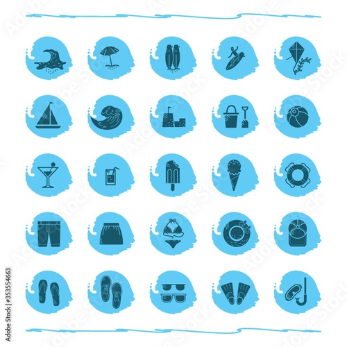 Collection of beach icons