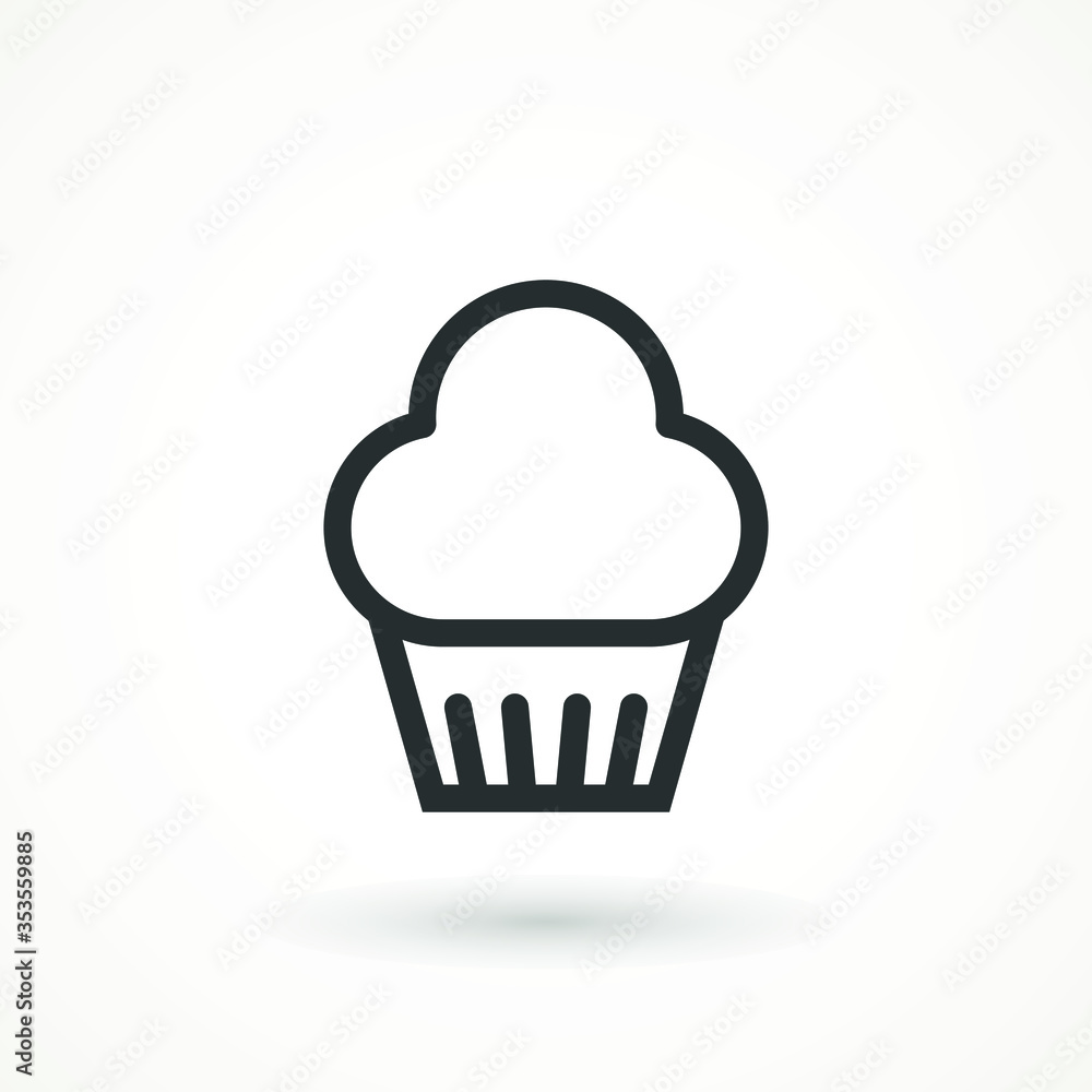 cupcake editable line stroke icon muffin vanilla cream illustration confectionery bakery pastry line icon sign logo on isolated background Sweet food symbol cupcake editable line stroke icon muffin vanilla cream illustration confectionery bakery pastry line icon sign logo on isolated background Sweet food symbol