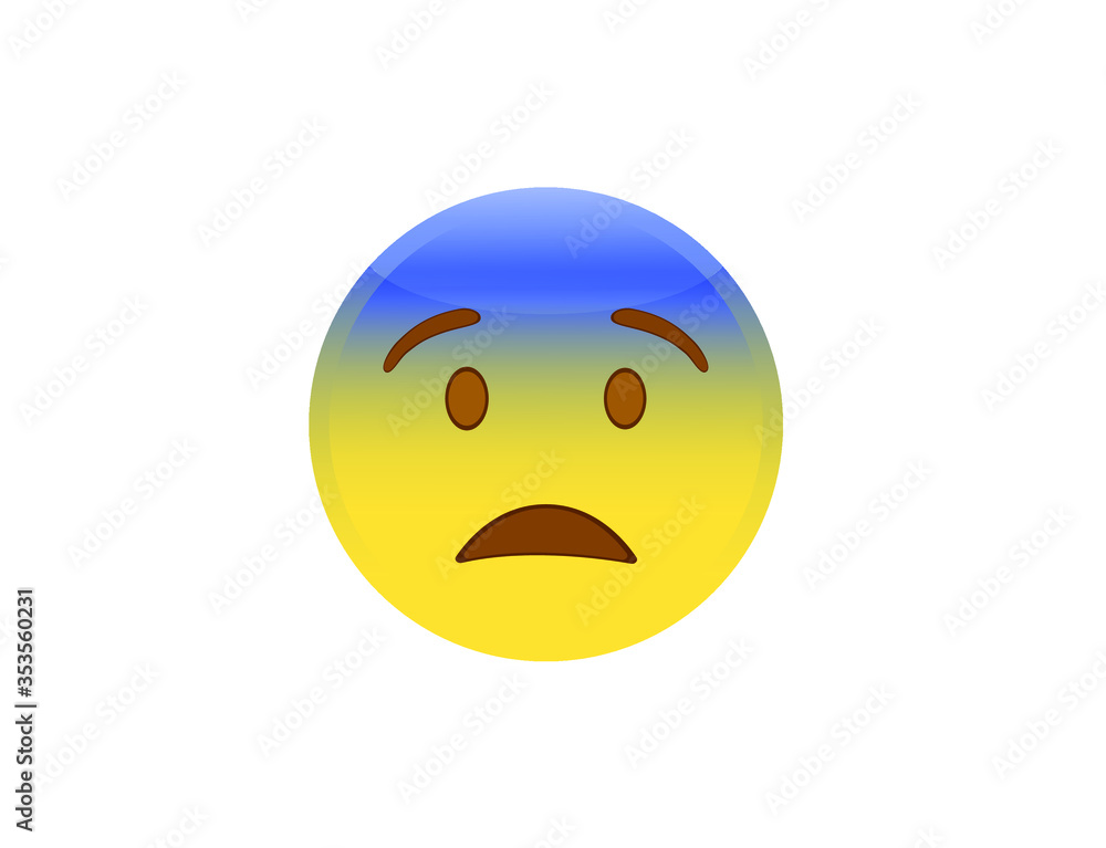 Vector illustration of Fearful Face Vector illustration of Fearful Face