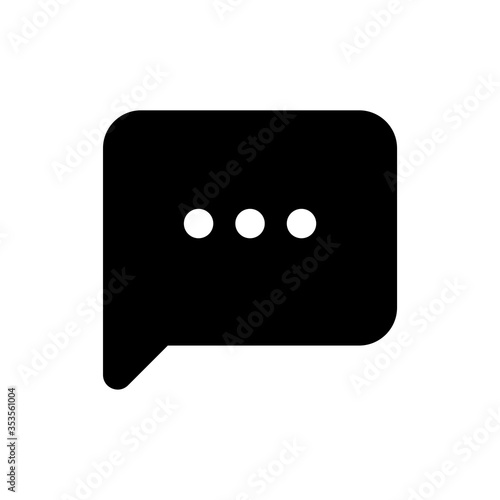 Bubble chat glyph icon design. Communication of social media vector illustration.