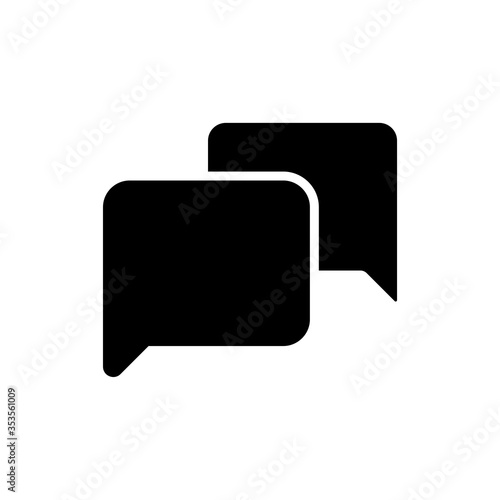 Bubble chat glyph icon design. Communication of social media vector illustration.