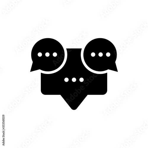 Bubble chat glyph icon design. Communication of social media vector illustration.
