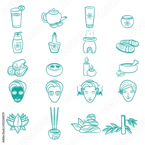Set of spa icons